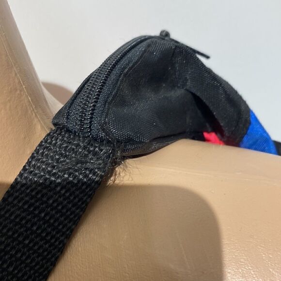 Vintage Y2K Bugle Boy Fan Pack Clip on bag Neon Colors 5 pockets Retro - Picture 9 of 11